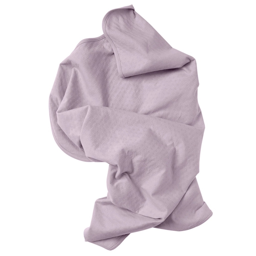 Colored Organics purple pointelle swaddle organic cotton